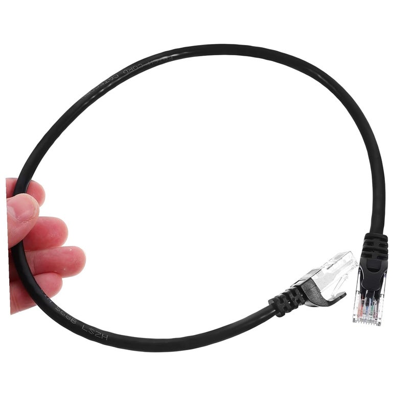 Gatuida 2Pcs Black Ethernet Cable High Speed Patch Cord for Router Laptop Computer - Image 3